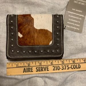 American West Leather Pony Trifold Wallet